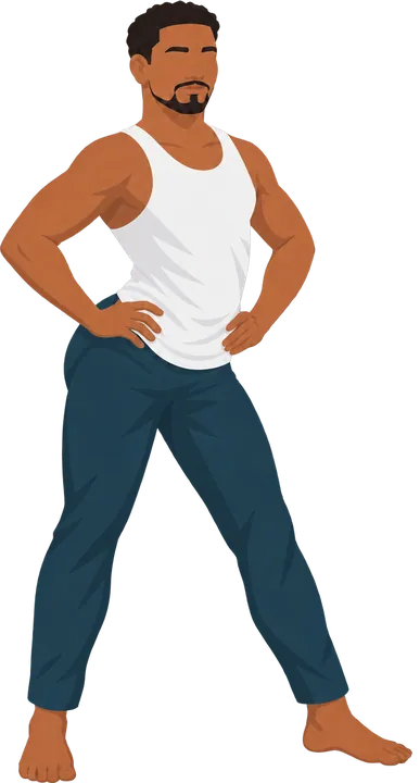 Hip Circles, standing position