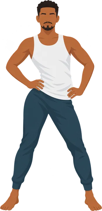 Hip Circles, standing position