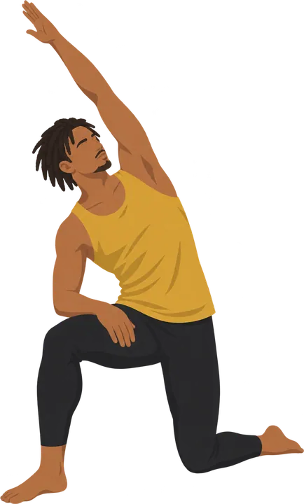 Kneeling Side Reach, kneeling position