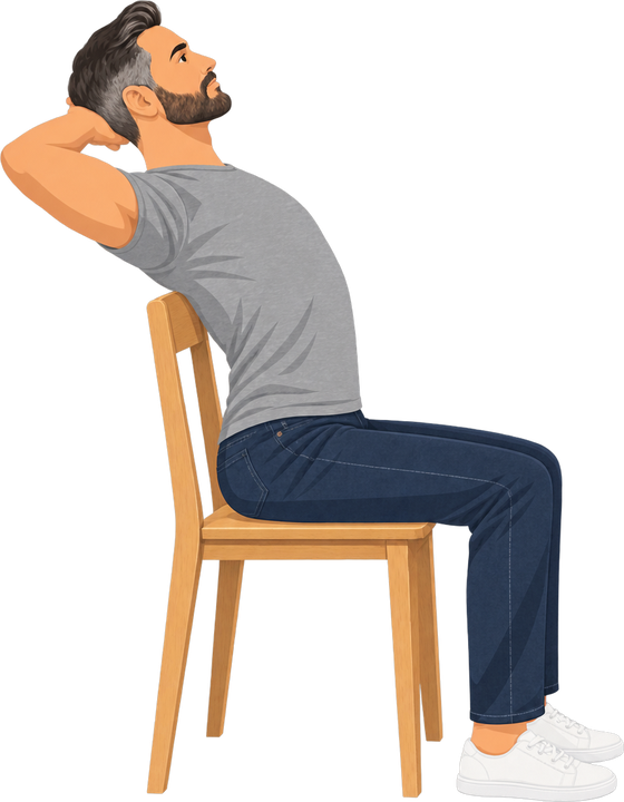 Seated Back Arch, chair position