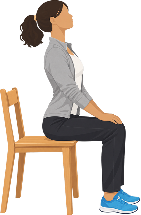Seated Cat-Cow, chair position