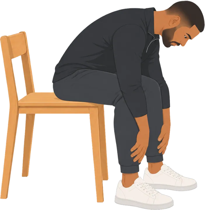 Seated Forward Curl, chair position