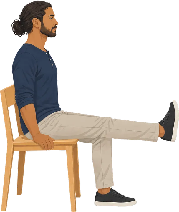 Seated Knee Extension, chair position