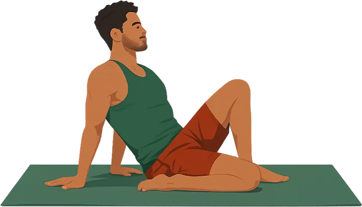 Single Leg Shin Stretch, floor position
