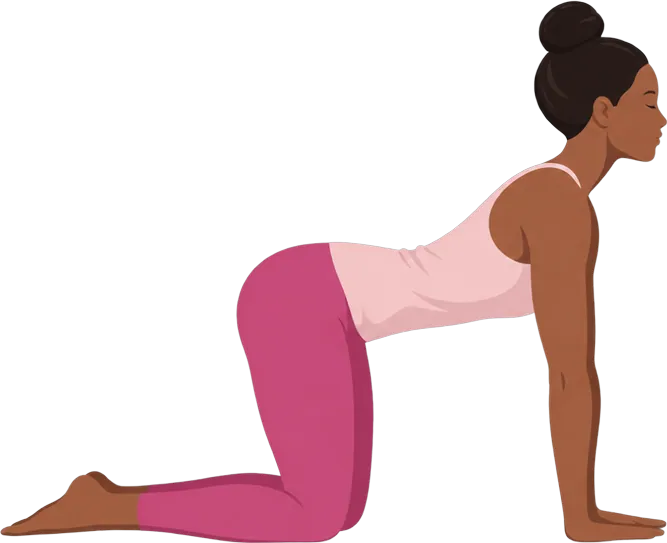 Tabletop Wrist Stretch, kneeling position