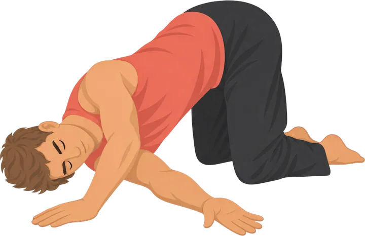 Thread the Needle, kneeling position