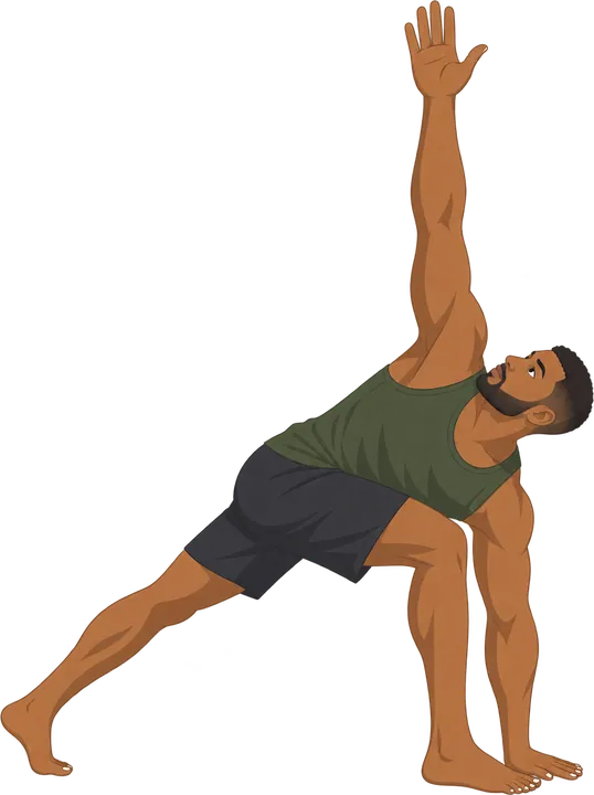 Twisted Lunge, standing position